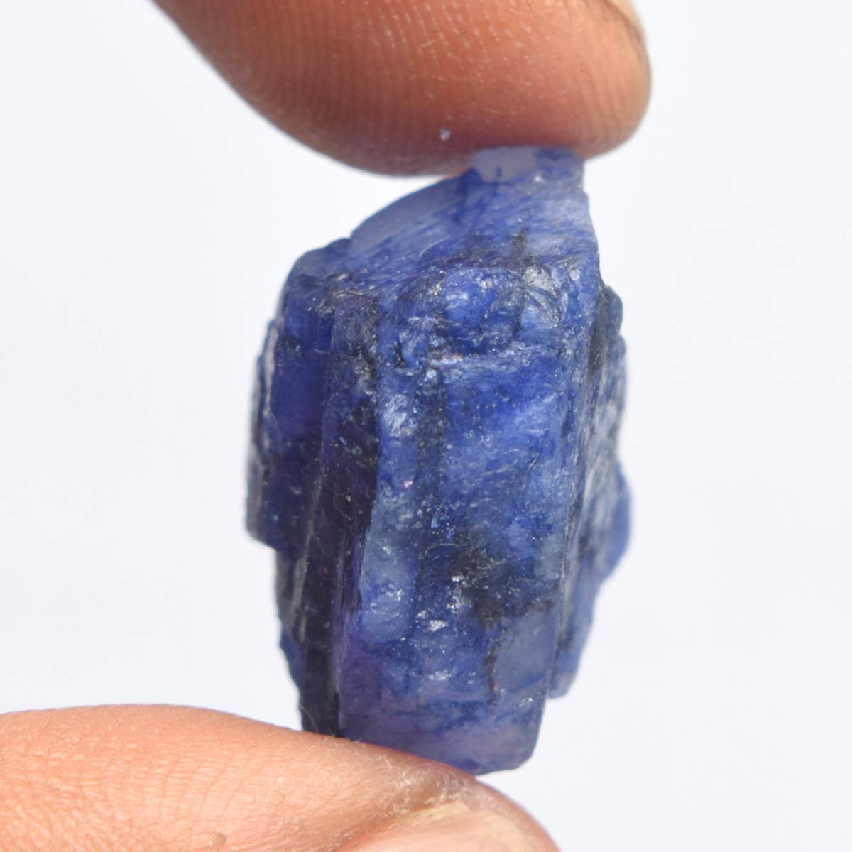 GEMHUB Raw Rough Sapphire 30.00 Carat Certified Uncut Natural Blue Sapphire Gemstone for Home decor.