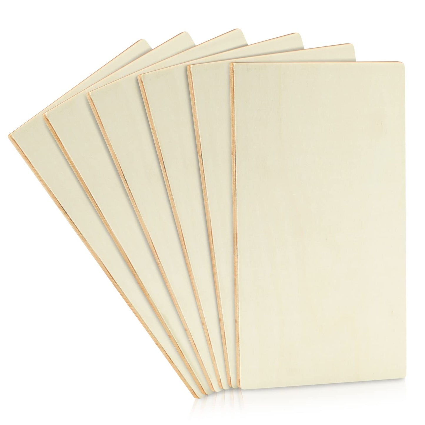 Juvale Wood Boards - 10.6 x 7 x 1/4 in, 6 Pack, Unfinished Poplar Plywood - Wood for Crafts, Blank Wooden Signs & DIY Painting Panel