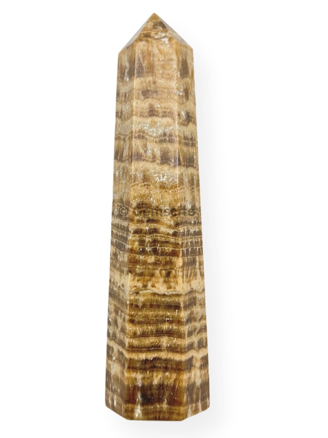 WholesaleGemShop 3 Inch (70 mm) Gemstones Aragonite Obelisk Tower Jumbo Facet Aura Rock Crystal Natural Polished Earth Wand Spirit