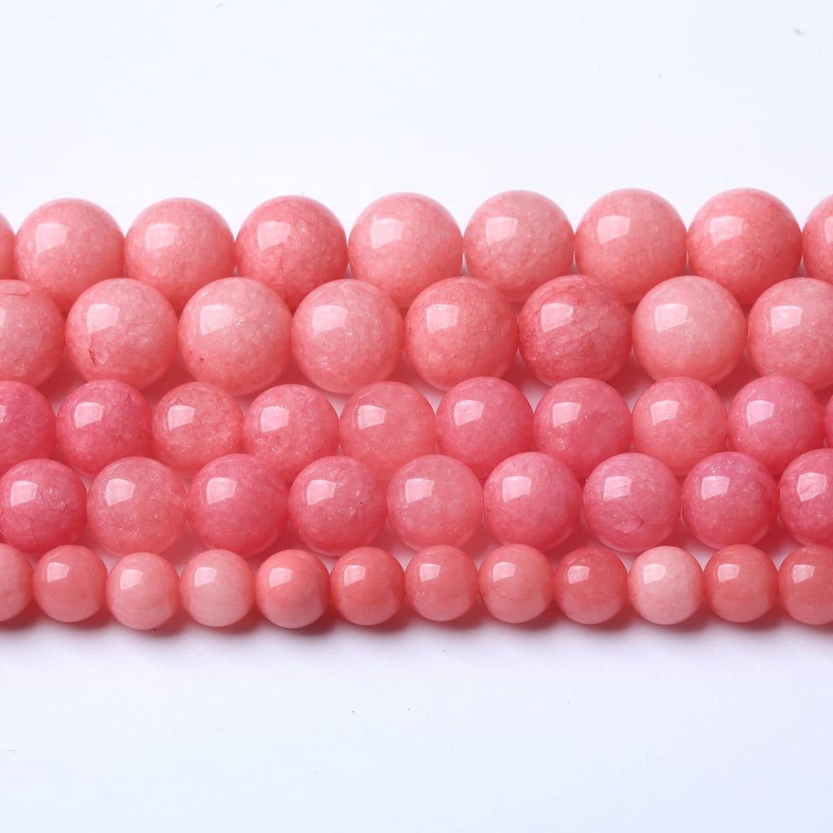 90pcs 4mm Natural Pink Jades Beads Rhodochrosite Chalcedony Round Beads for Jewelry Making DIY Bracelet Crystal Energy Healing Power Stone (4mm, Pink Chalcedony)