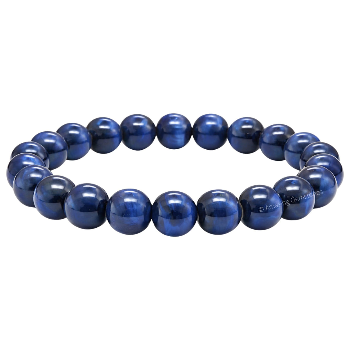 Amazing Gemstone Crystal Bracelet for Women Men's Gifts - Protection Healing Crystal Bracelet - 8mm Gemstone Beaded Stretchable Bracelet Pulseras Para Hombres Mujer Stocking Stuffers Mothers Day Gift (Blue Cat's Eye)
