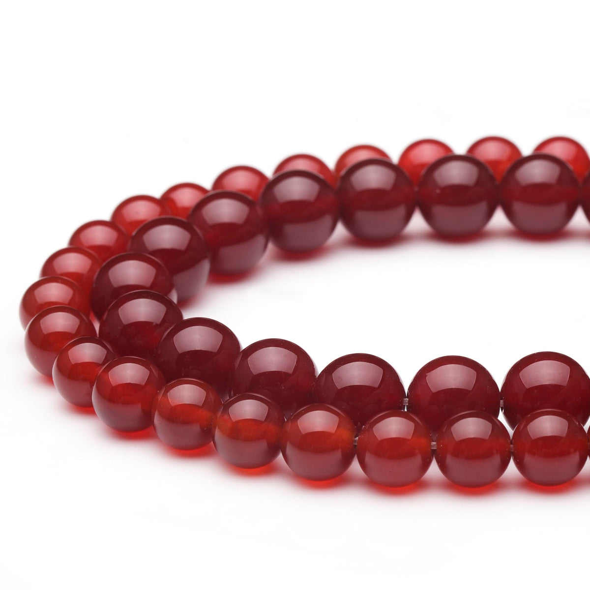 Youngbling Natural Gemstone Beads for Jewelry Making,10mm Carnelian Polished Round Smooth Stone,Genuine Real Stone Red Beads for Bracelet Necklace 15 Inch(Carnelian,10mm)