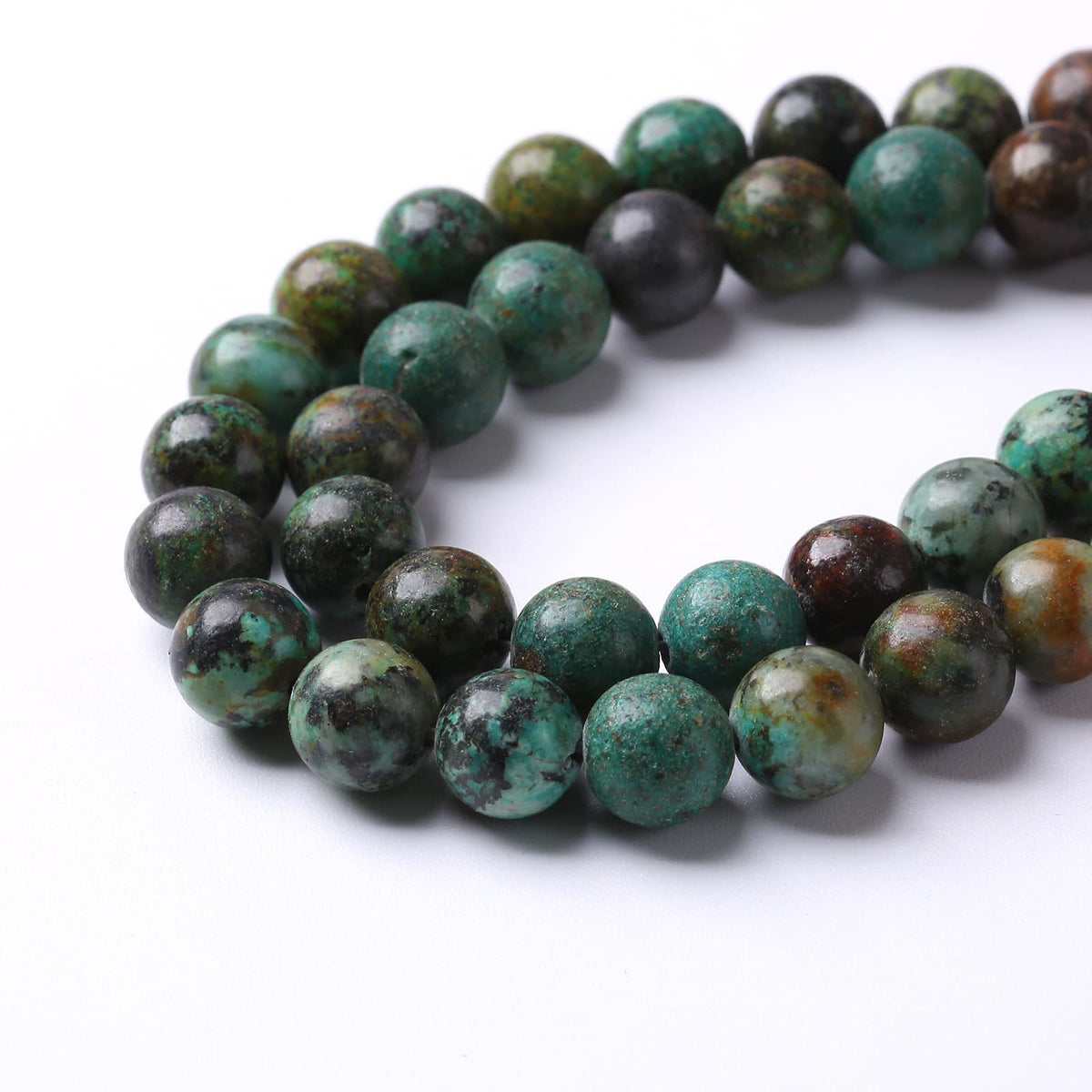 6mm 60pcs Natural African Turquoise Stone Beads for Jewelry Making Round Loose Gemstone Beads DIY Bracelet Necklace Earrings