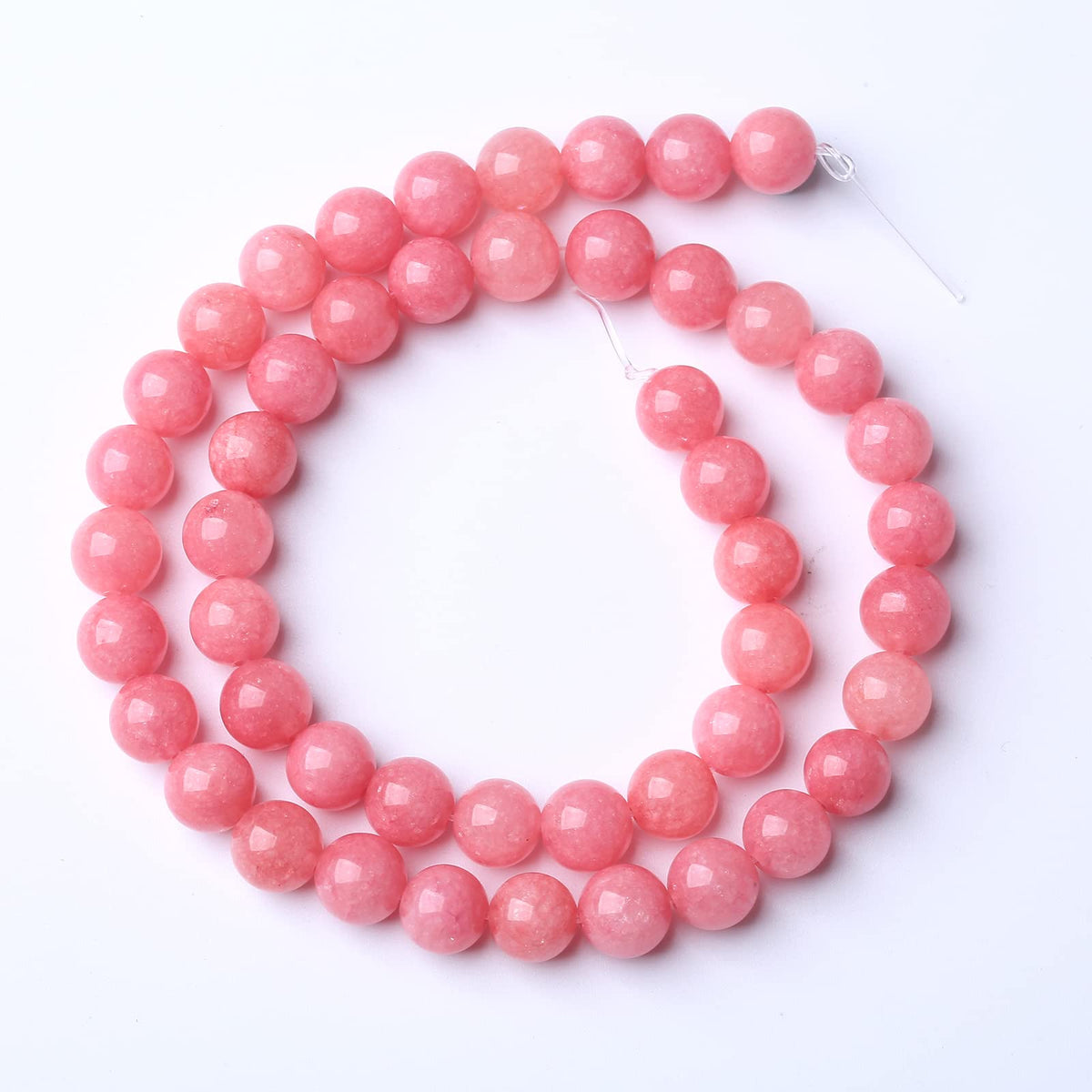 90pcs 4mm Natural Pink Jades Beads Rhodochrosite Chalcedony Round Beads for Jewelry Making DIY Bracelet Crystal Energy Healing Power Stone (4mm, Pink Chalcedony)