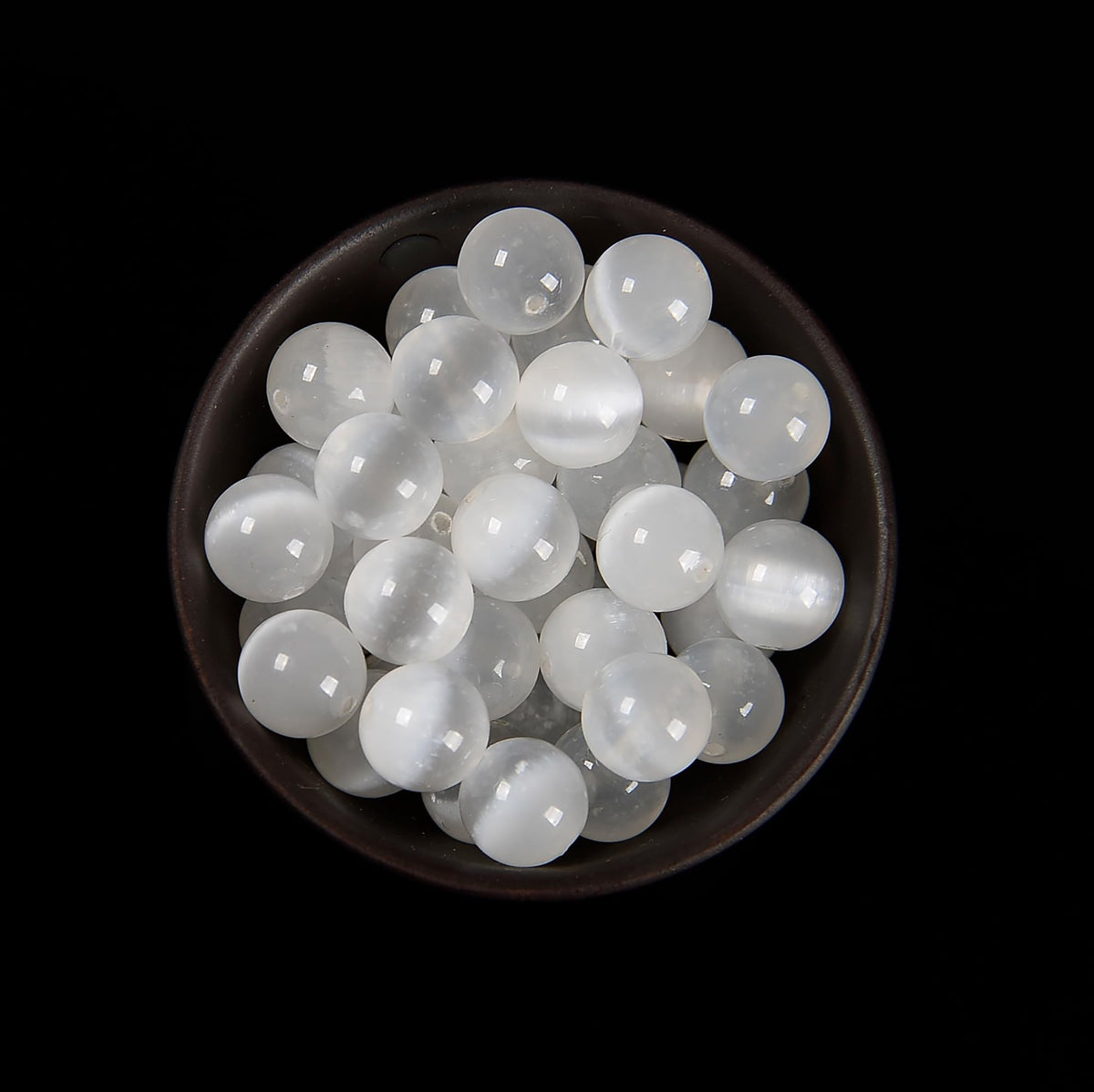 126Pcs 6mm Natural Moroccan Selenite Beads - Round Healing Crystal Beads for Jewelry Making Chakra Balancing Positive Reiki Energy Stone
