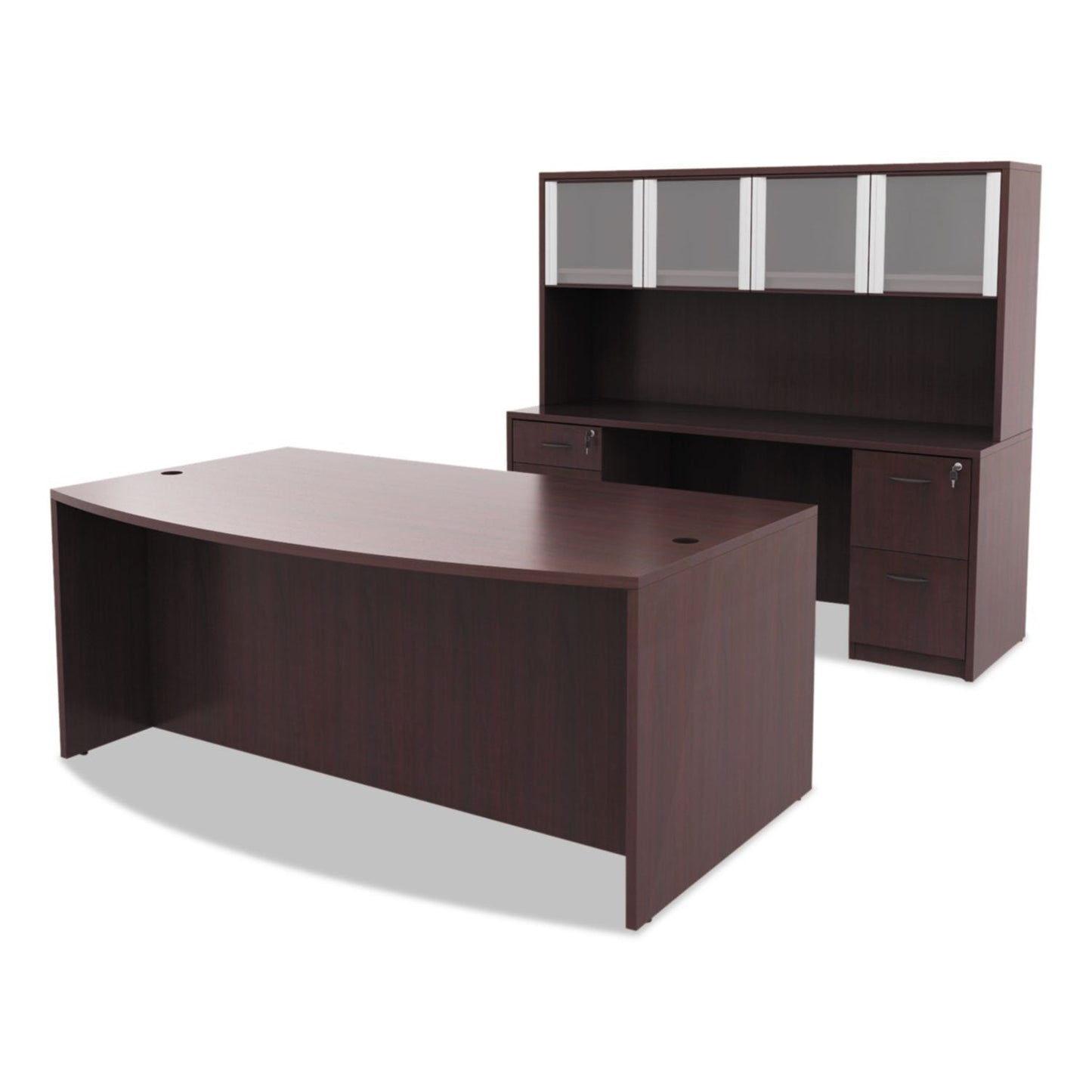 Alera Alera Valencia Series Full Pedestal File, Left Or Right, 2 Legal/Letter-Size File Drawers, Espresso, 15.63" X 20.5" X 28.5"