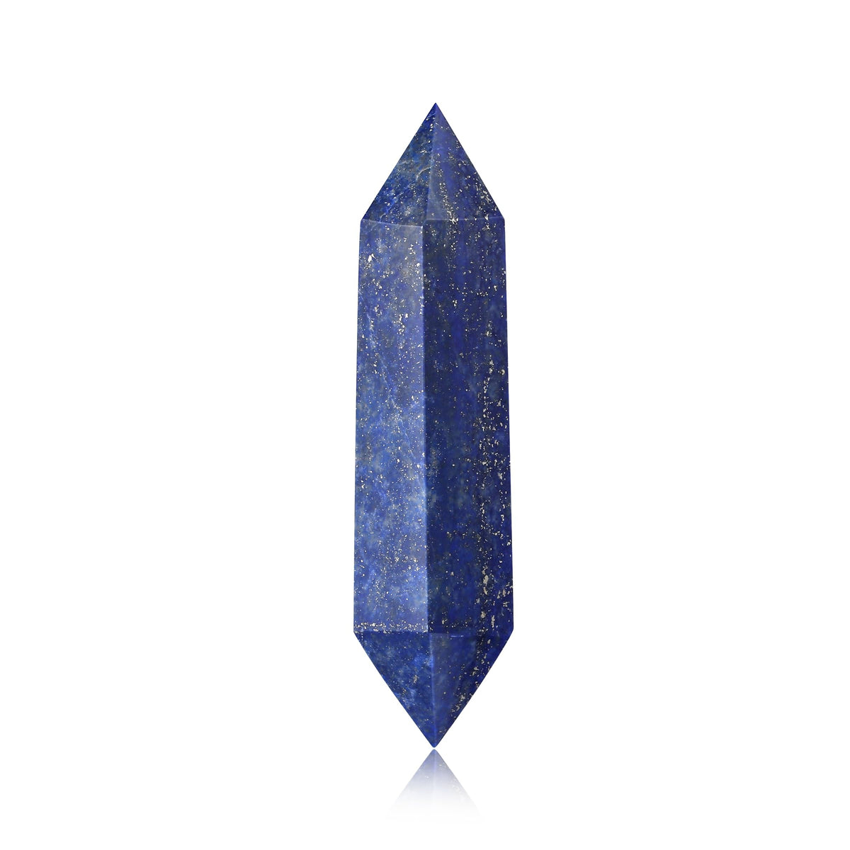 YATOJUZI 3.5" Lapis Lazuli Healing Crystals Wand Natural Crystals and Healing Stones Large Hexagonal Lapis Lazuli Crystal Points for Meditation Divination Reiki Energy Balancing 1PCS