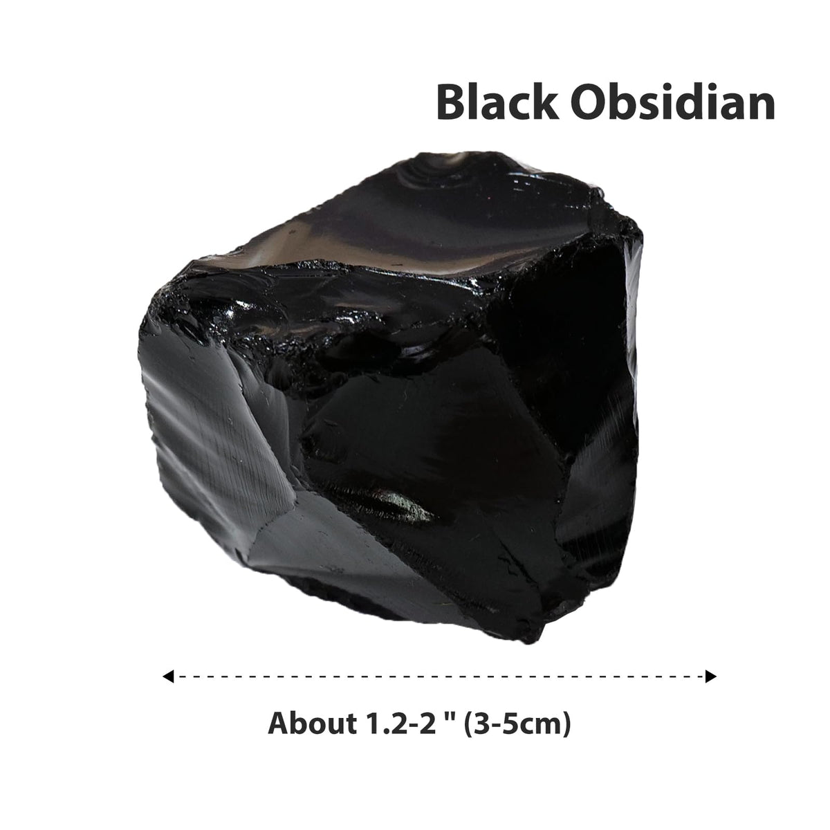 Apengshi Black Obsidian Raw Crystals 2PCS Natural Rough Rocks Healing Crystal and Stones DIY Raw Stones Meditation Fountain Garden Home Decor