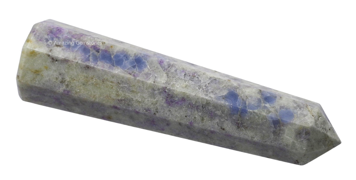 Amazing Gemstone Hackmanite Fluorescent Sodalite Crystal Towers - Natural Healing Crystal Point Obelisk for Reiki Healing and Crystal Grid (3" to 4" INCH)