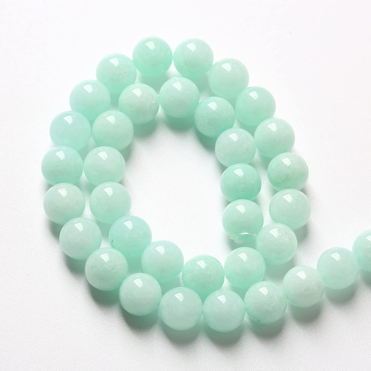 4MM 86PCS Natural Stone Amazonite Chalcedony Loose Beads for Jewelry Making DIY Bracelet Necklace 1 Strand