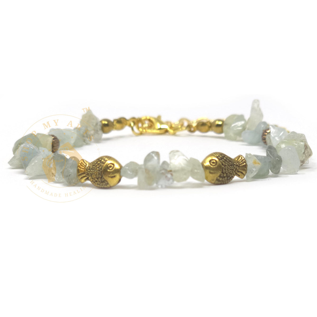 Shop My Arts Aquamarine Bracelet for Women - Birthday Gifts for Women Mom with Authentic Crystals and Healing Stones
