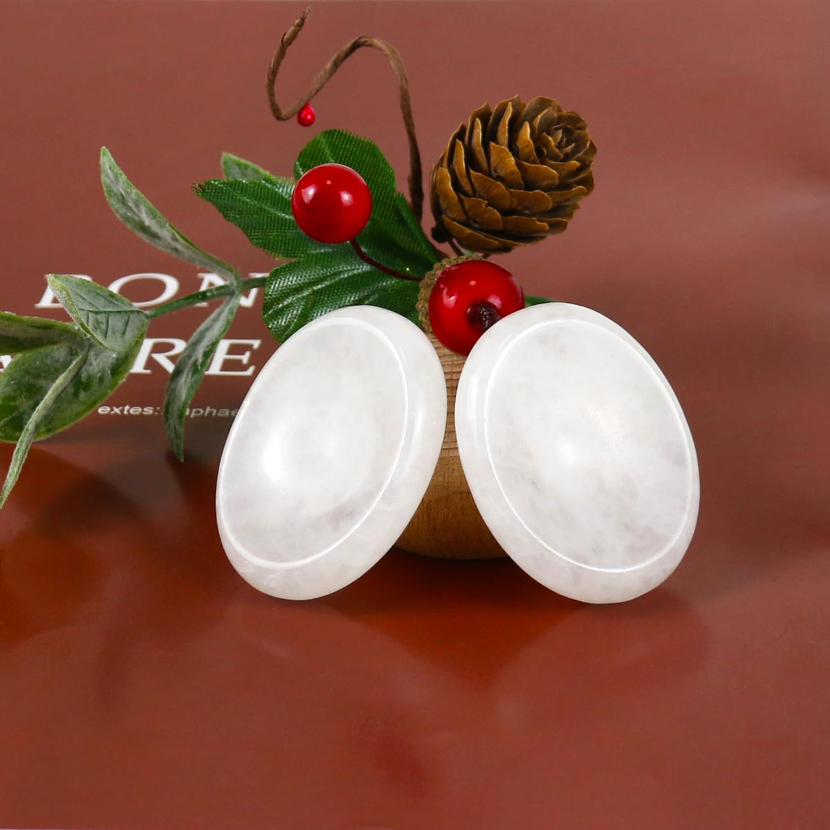 Nvzi Worry Stones Quartz Crystals, Chakra Crystals and Healing Stones, Oval Palm Stone, Thumb Stone, Crystals for Beginners, Spiritual Gifts for Women, Meditation Accessories (1PCS)