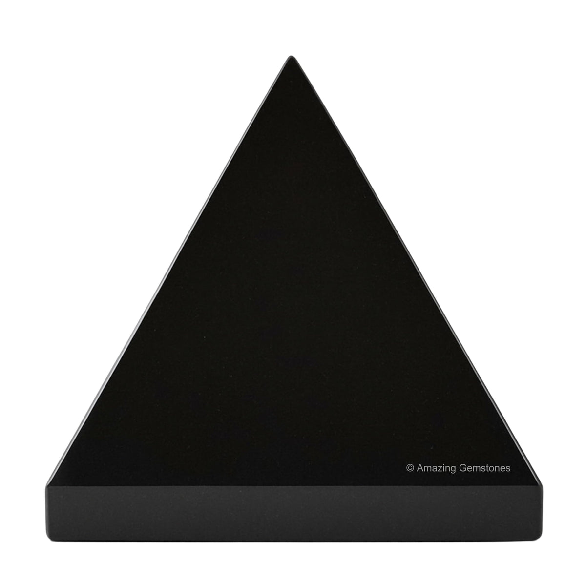 Amazing Gemstone Black Agate Pyramid Crystal Healing Stones - 1.5" Great Pyramid Figurine of Natural Stone Pyramid for Meditation, Reiki, Chakra Balancing and Crystal Pyramids Grid