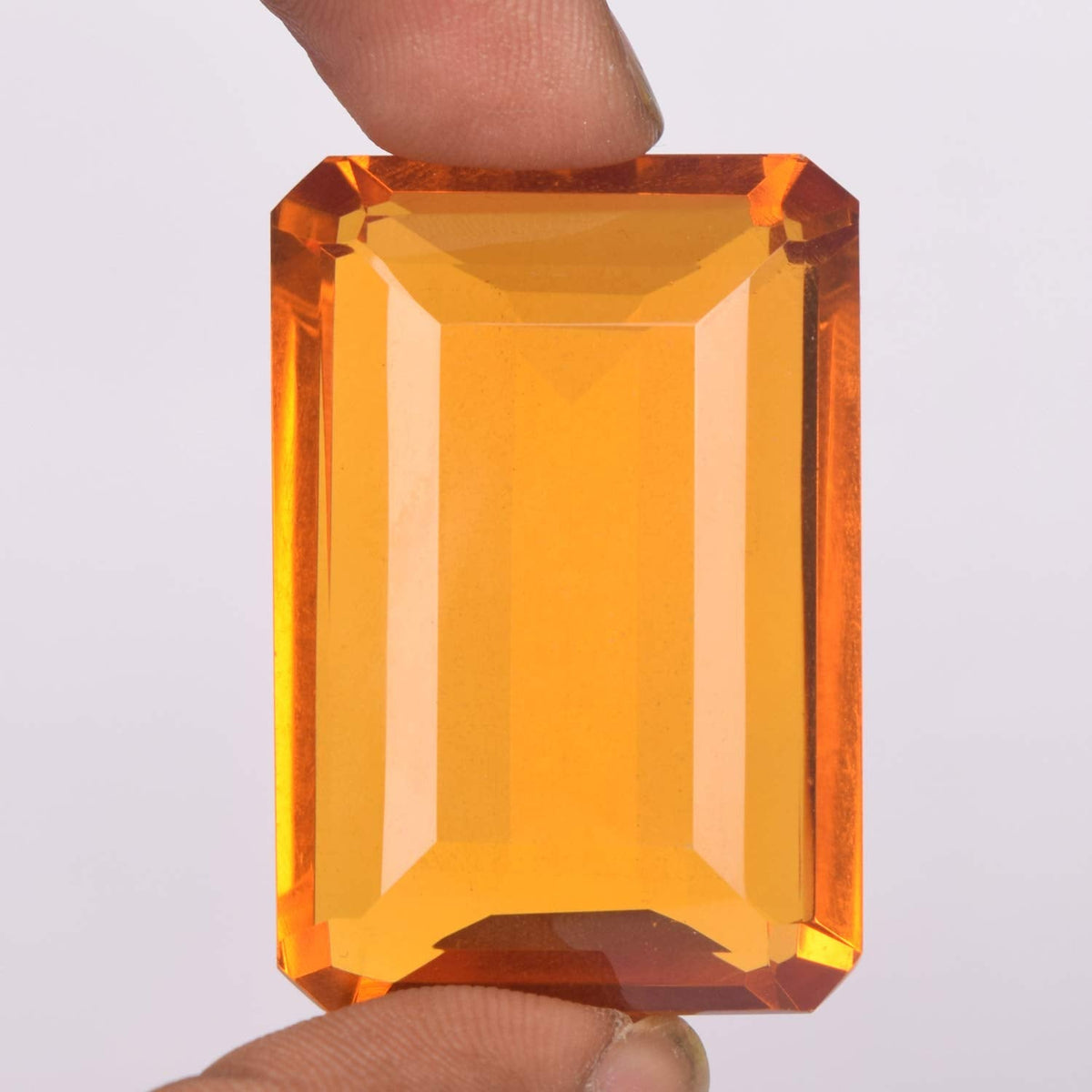 GEMHUB Jewelry Making Yellow Citrine 76.50 Ct Emerald Cut Loose Yellow Citrine, Faceted Birthstone Yellow Citrine Gem