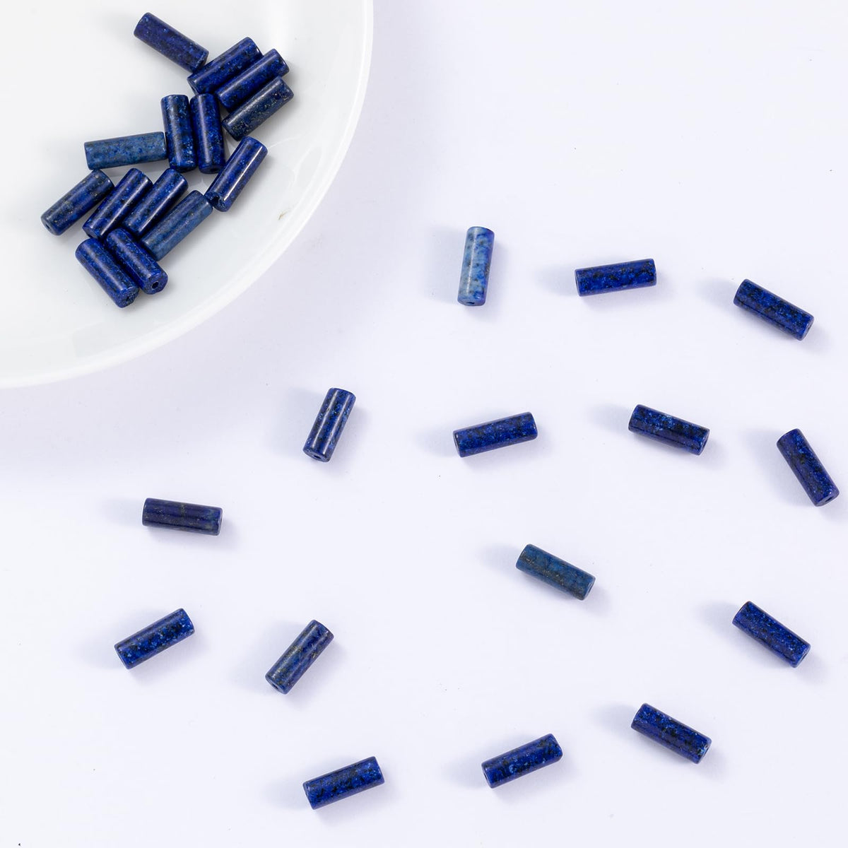 Natural Lapis Lazuli Cylinder Tube Beads 4x13mm 38cm/str Loose Semi Gemstone Stone Beads for Making Bracelets Necklace Earrings
