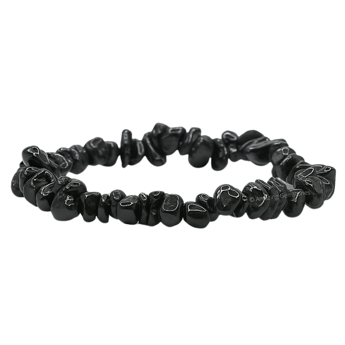 Amazing Gemstone Chips Bracelet (Black Tourmaline)
