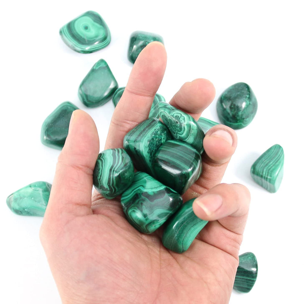 Nvzi Malachite Crystal, Malachite Stone, Crystals for Witchcraft, Crystals and Healing Stones, Chakra Stones(25-45mm)