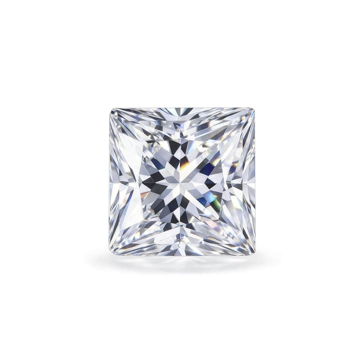 1-5 Carats Moissanite Loose Stone Lab Grown Synthetic Diamond Loose D Color Round/Oval/Heart/Princess/Cushion/Asscher/Pear/Marquise/Radiant/Emerald Cut Moissanite Loose Gem Stones for Ring Pendant Jewelry Making Gift (Princess Cut, 1 Carats)