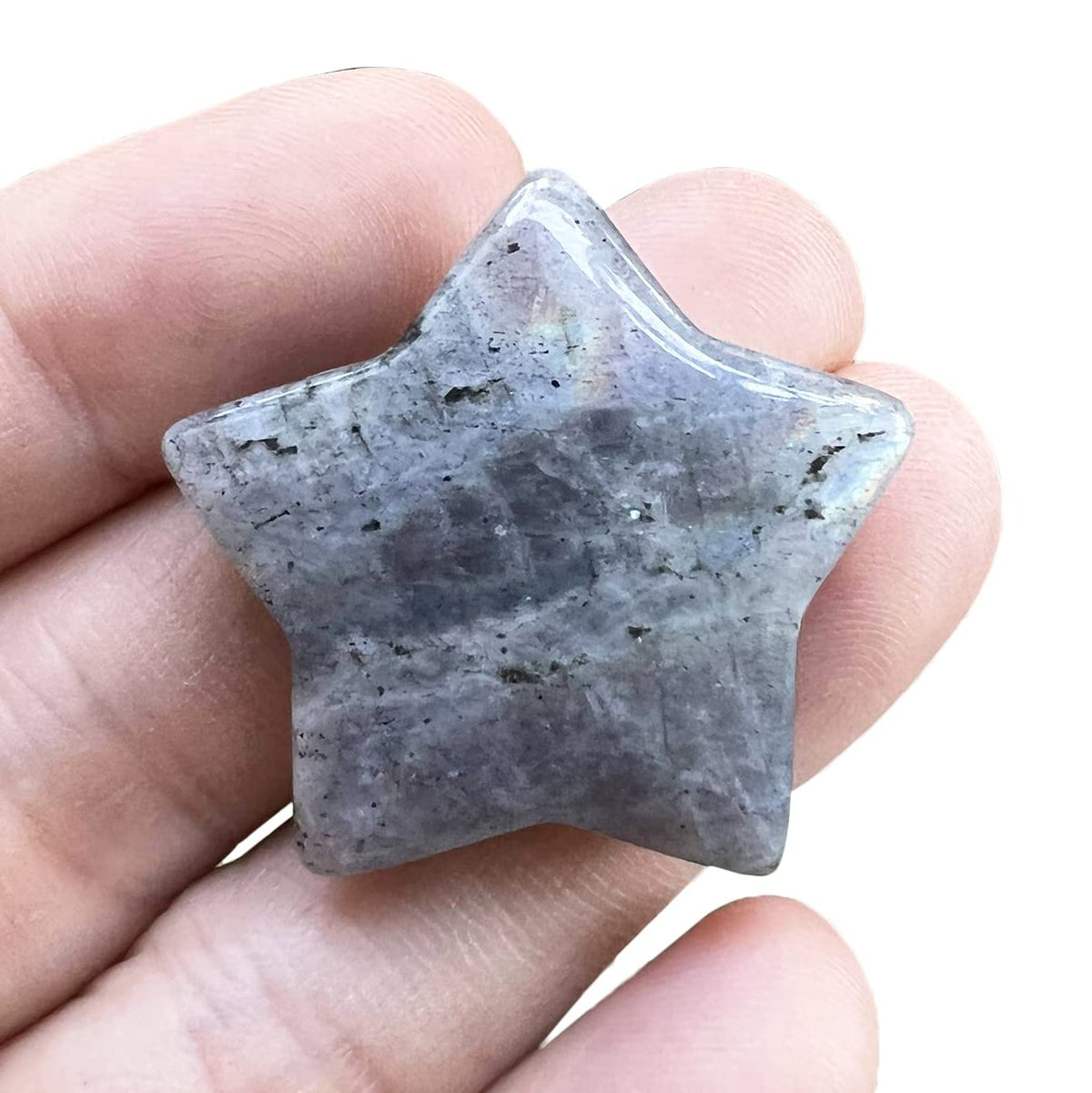 Fekuar Moonstone Crystal Star Chakra Stones for Reiki Healing Yoga Balance Meditation Polished Mini Pocket Palm Stone 1 Inch (30mm)