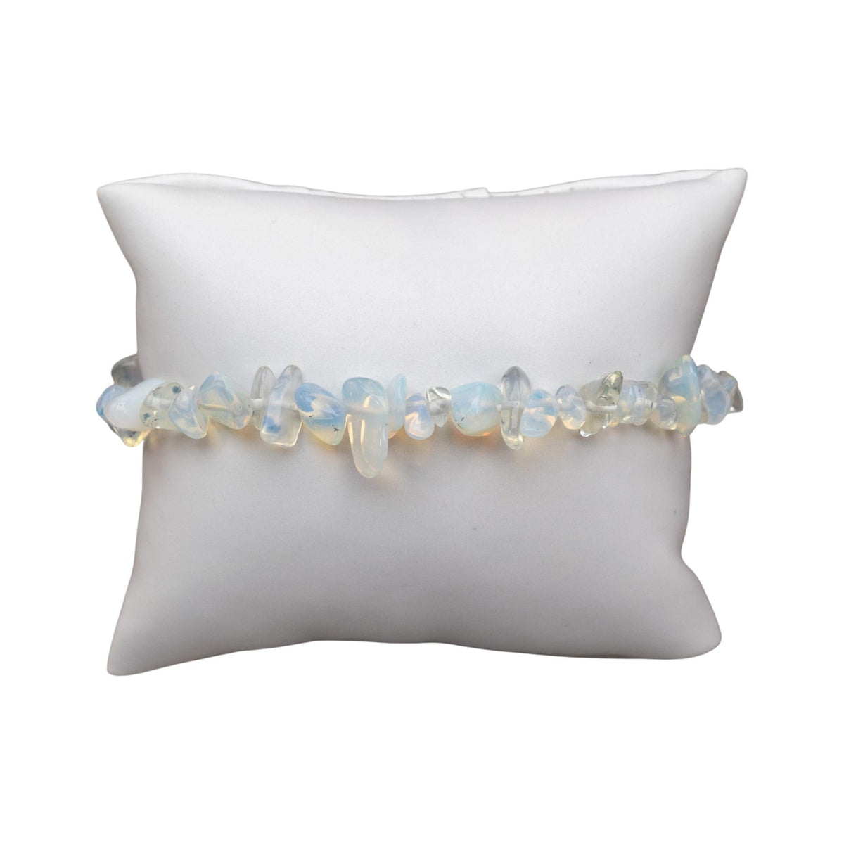 Natural Gemstone Bracelets, Chakra Crystal Healing Chip Stretch Bracelets, Gemstone Polished Irregular Crystals, Crystal Irregular Chips Beads Stretch Bracelets (Opalite)