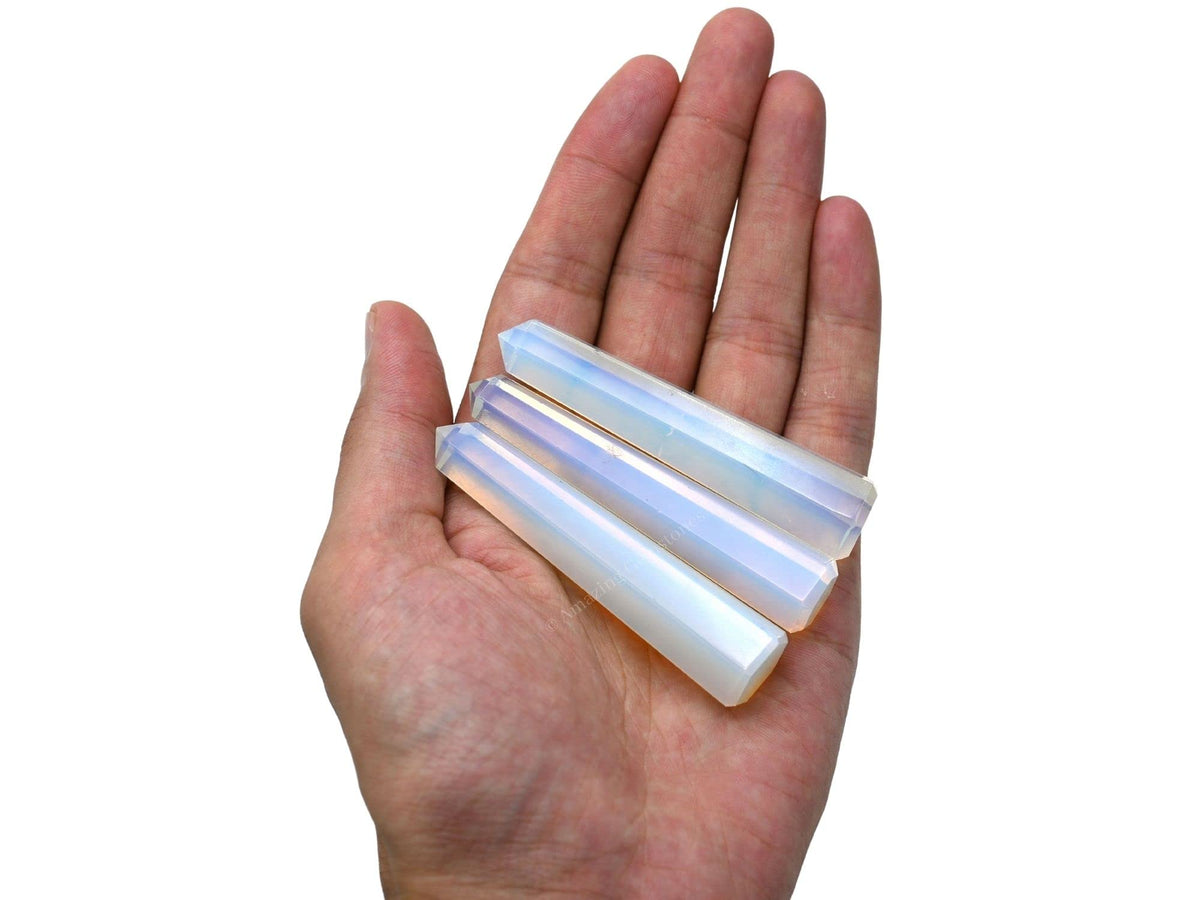 Amazing Gemstone Opalite Crystal Towers ~ Natural Healing Crystal Point Obelisk for Reiki Healing and Crystal Grid (2" to 3" INCH)