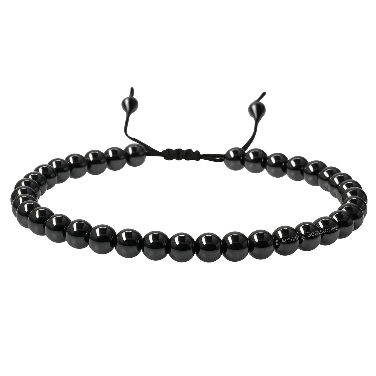 Amazing Gemstone Black Obsidian Anklet Ankle Bracelets for Women - Waterproof Beaded Healing Crystal Anklets, Plus Size Chakra Gemstone Bead Anklet (Stretchy Adjustable - Plain)