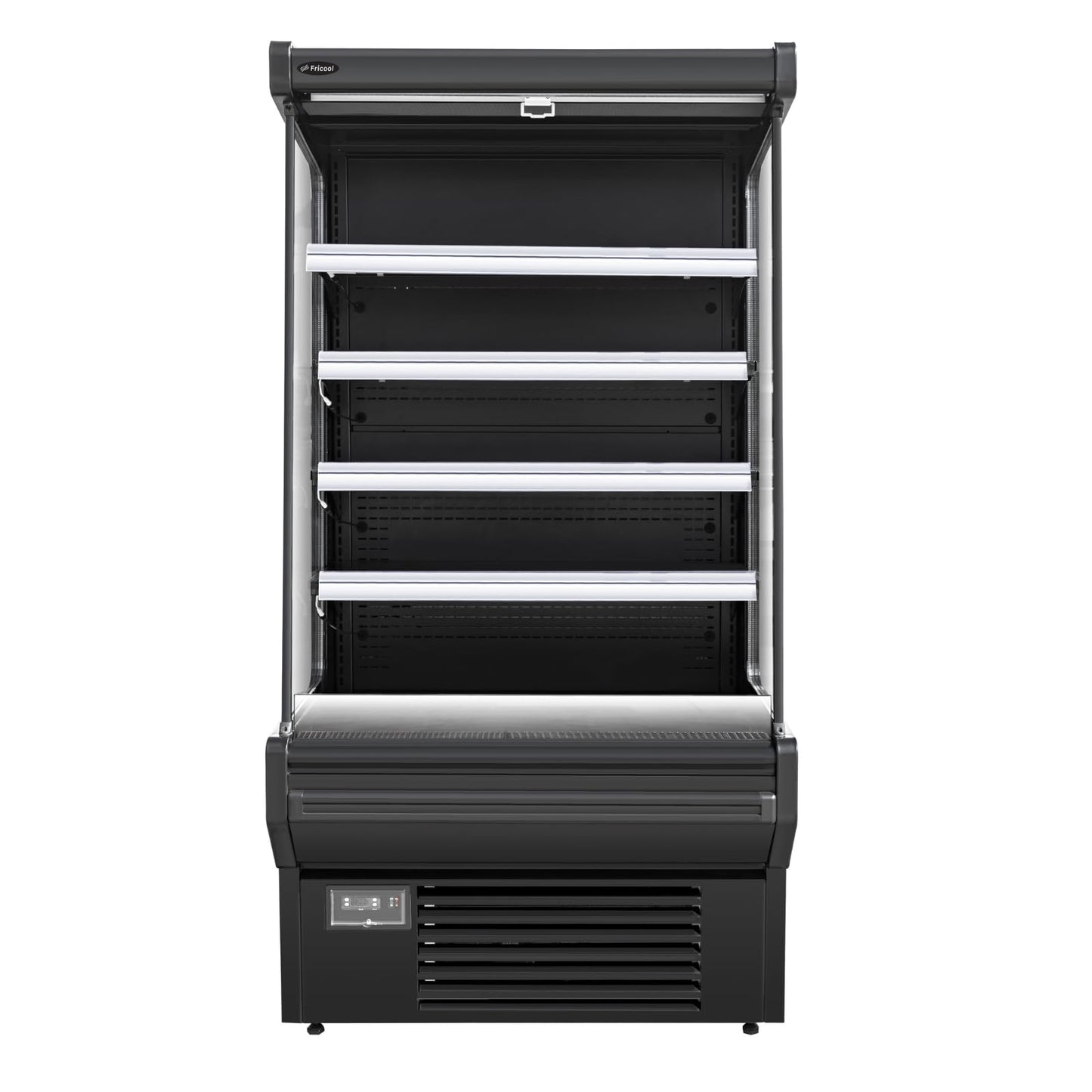 FRICOOL 52" Display Refrigerators Open Air Food Refrigerated Display Case for Commercial Bakery Pastry Refrigerated Upright Display Cooler Case for Stores, Supermarkets, Bar, Shops, 36~41℉, Black