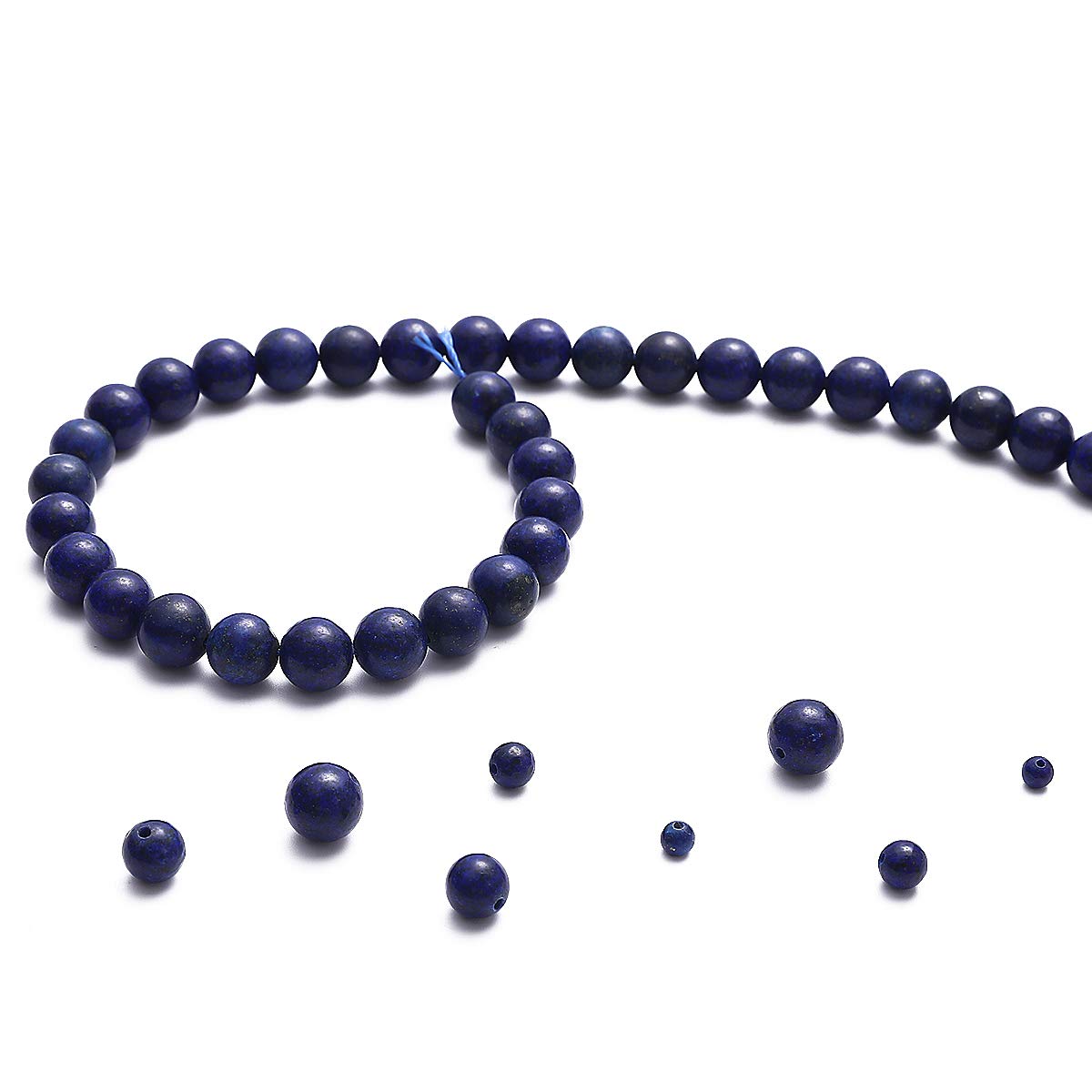 BEADIA Natural Lapis Lazuli Stone Round Loose Semi Gemstone Beads for Jewelry Making 4MM 89PCS