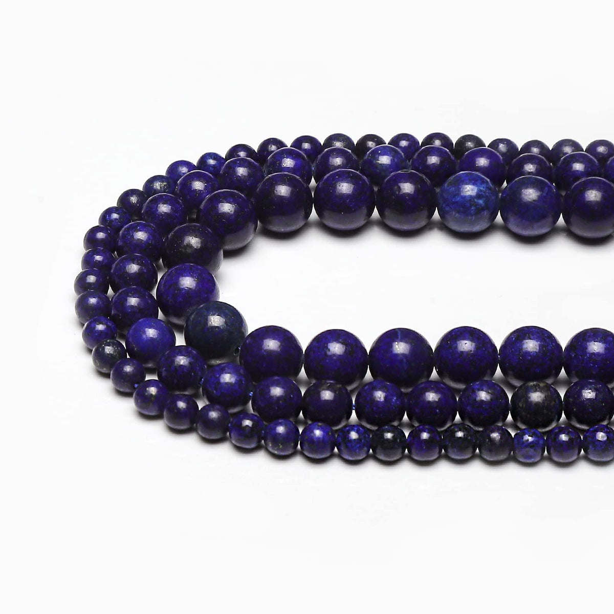 60pcs 6mm Natural Lapis Lazuli Gemstone Beads Energy Healing Crystal Round Loose Stone Beads for Jewelry Making, DIY Bracelets Necklaces