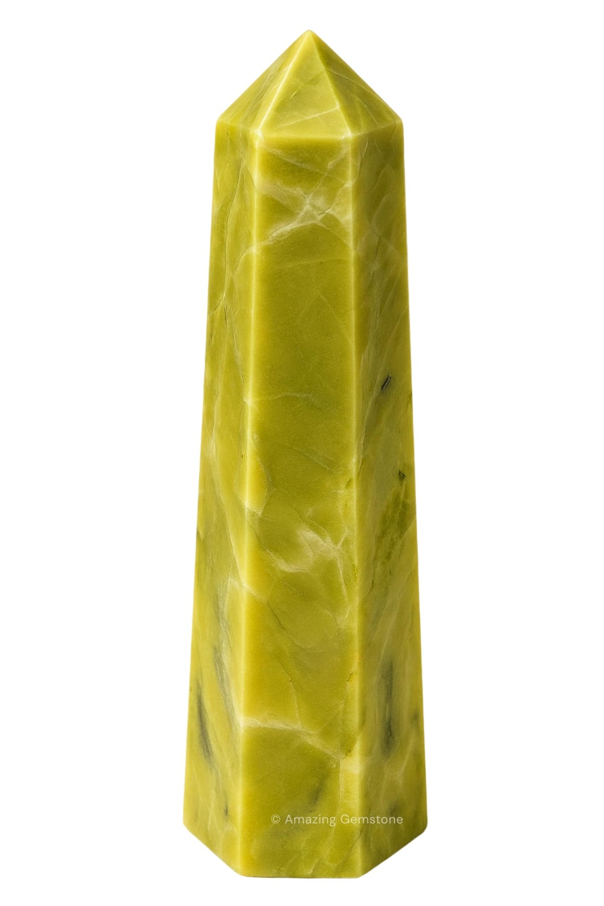 Amazing Gemstone Serpentine Crystal Towers - Natural Healing Crystal Point Obelisk for Reiki Healing and Crystal Grid (3" to 4" INCH)