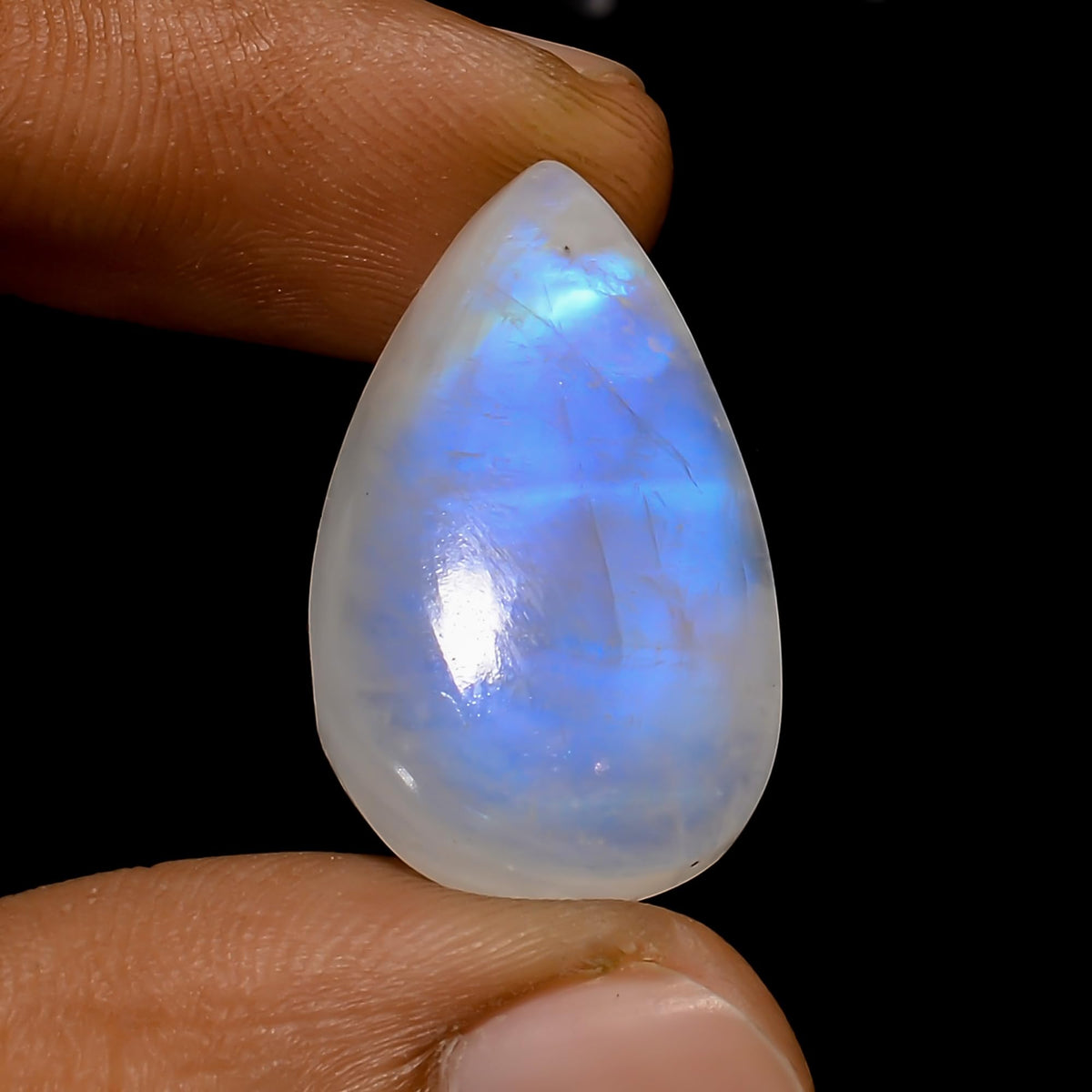 Natural Moonstone Gemstone- Healing Crystals for DIY -Loose Natural Cabochon -Perfect for Crafting Jewelry (5 pcs, 15-25mm)