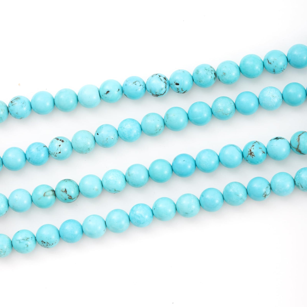 8mm 45pcs DIY Natural Turquoise Stone Beads Round Healing Crystal Gemstone Loose Beads for Jewelry Making Handmade Bracelet Necklace
