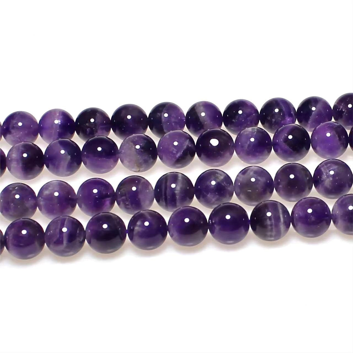 MJDCB Natural Dreamy Amethyst Beads Round Stone Beads DIY Loose Beads for Jewelry Making Beads 15" (10mm)