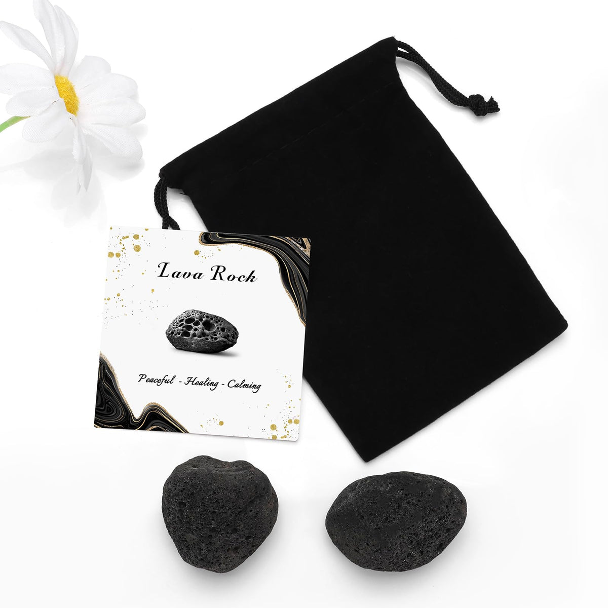 GolbalJew Lava Rock Natural Raw Crystals 2PCS Healing Crystal Stones 1.2-2.0” Reiki Healing Gemstones for Meditation Chakra Balance Home Decor