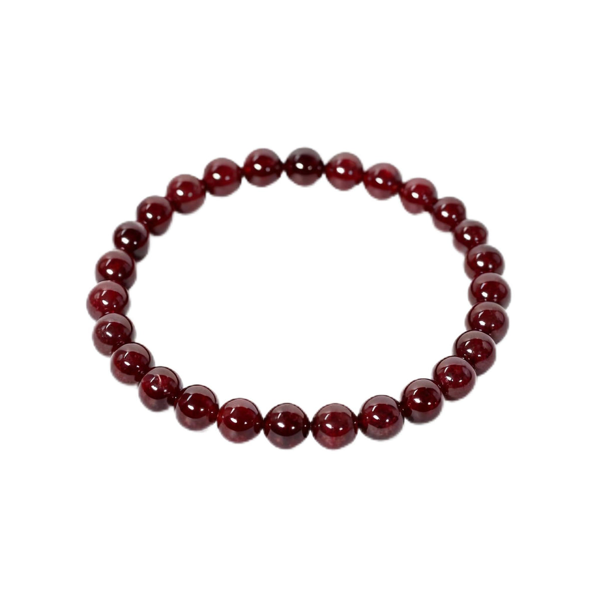 The Vida Handmade AAA+ Quality Crystal Stretch Elastic Bracelet - Nature Gemstone - Jewelry Gift - Holiday Gift - For Women & Men (Garnet)
