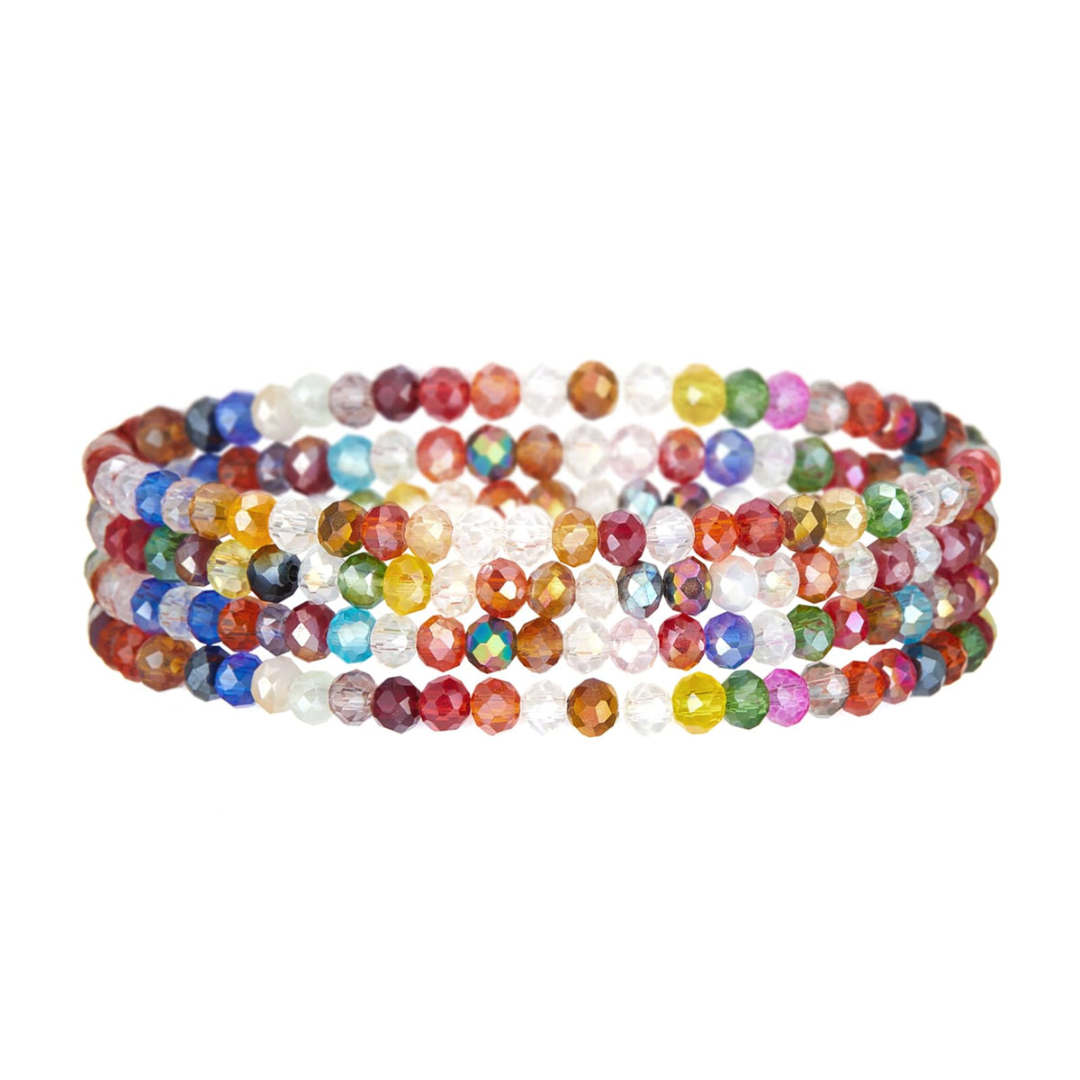 Noessla Beaded Boho Stretch Bracelet Colorful Stackable Crystal Beads Bracelets Trendy Costume Jewelry Mothers Day Gifts for Women(Colorful)