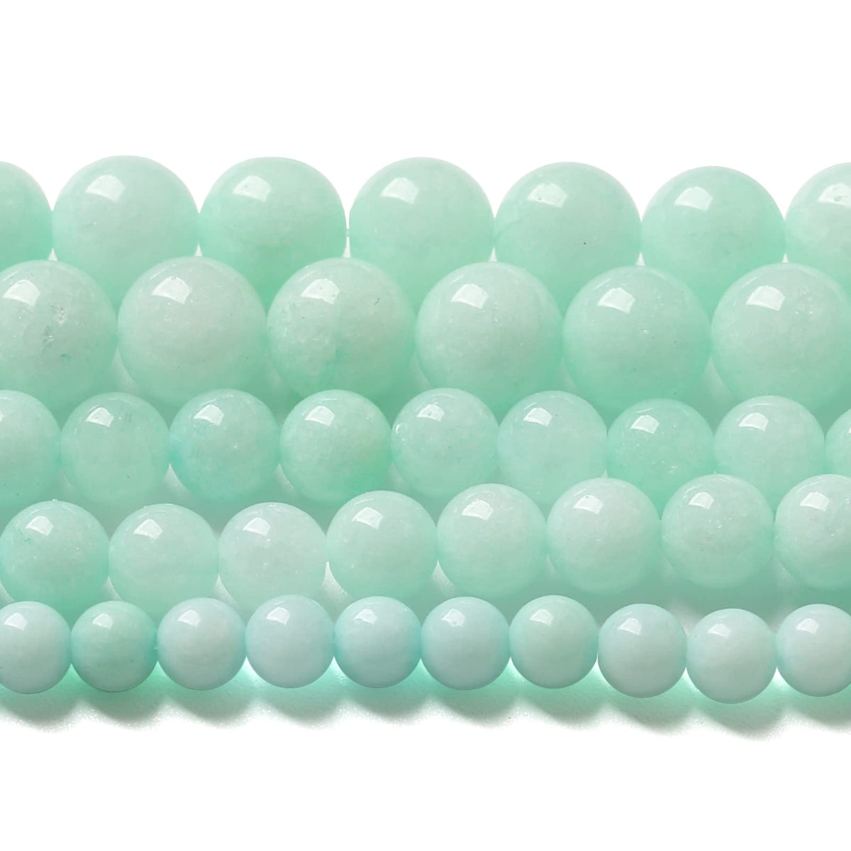 4MM 86PCS Natural Stone Amazonite Chalcedony Loose Beads for Jewelry Making DIY Bracelet Necklace 1 Strand