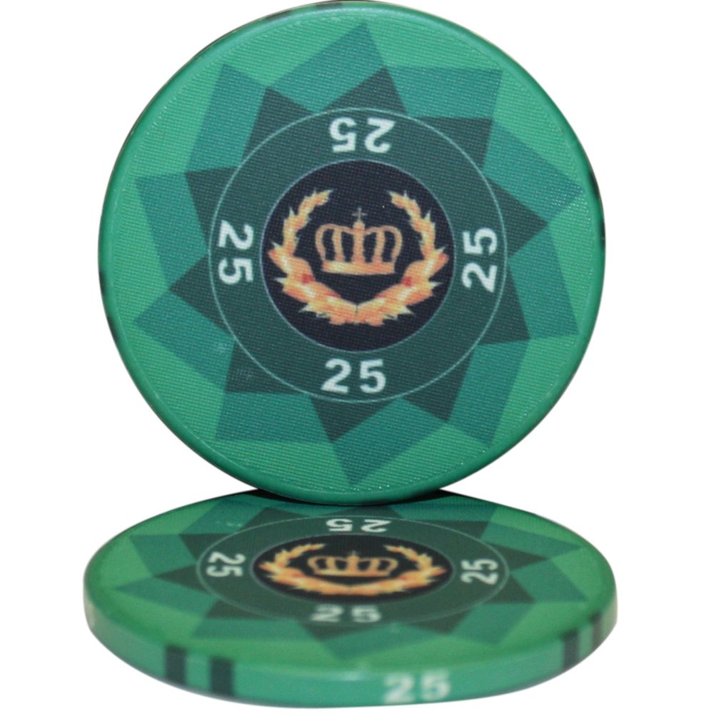 MRC 1000pcs Laurel Crown Ceramic Poker Chips Set with Aluminum Case Custom Build
