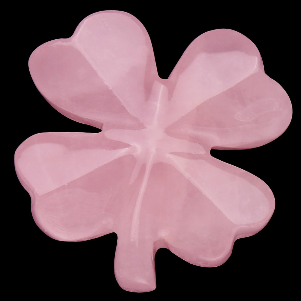 Hguxmcu Natural Rose Quartz Four Leaf Clover - Feng Shui Lucky Crystal for Love Positivity, Polished Healing Stone Decor, Birthday Gift for Her Gift for Women Men