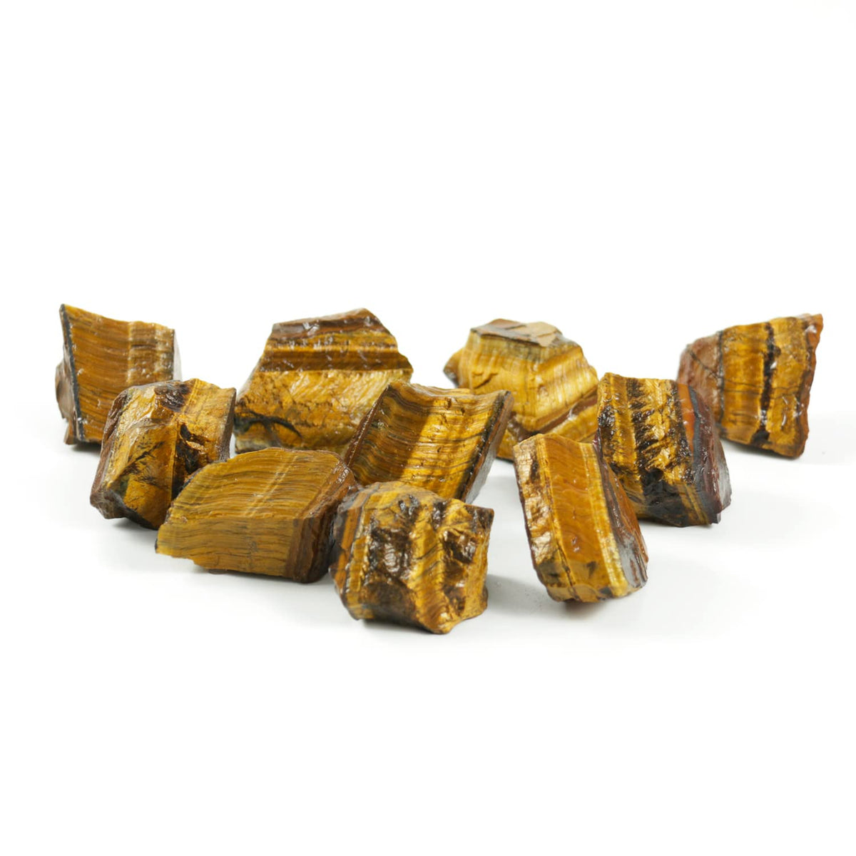 Nvzi Raw Tiger Eye Stone, Crystals and Healing Stones, Bulk Crystals, Rocks for Tumbling, Raw Crystals Bulk, Amathesis Crystal, Calcite Crystal for Decoration, Wicca, Reiki, Chakra and Energy(1LB)