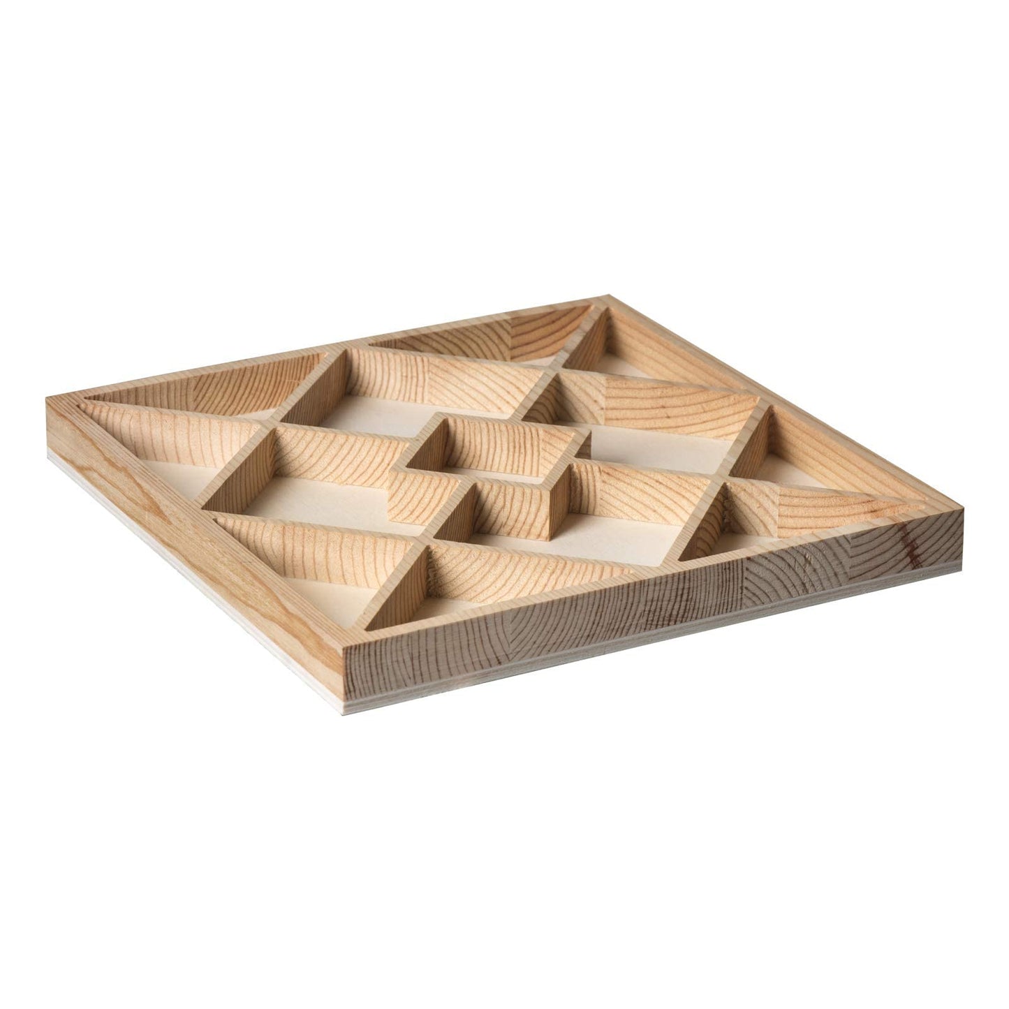 Hammont Square Sectional Wooden Trays - 20 Casepacks - 2 Pieces in Each Pack - 10”x10”x1.13” - Eco Friendly Decorative Wooden Tray for Dry Fruits & Candies | Organic Wooden Tray for Gift & Home Décor