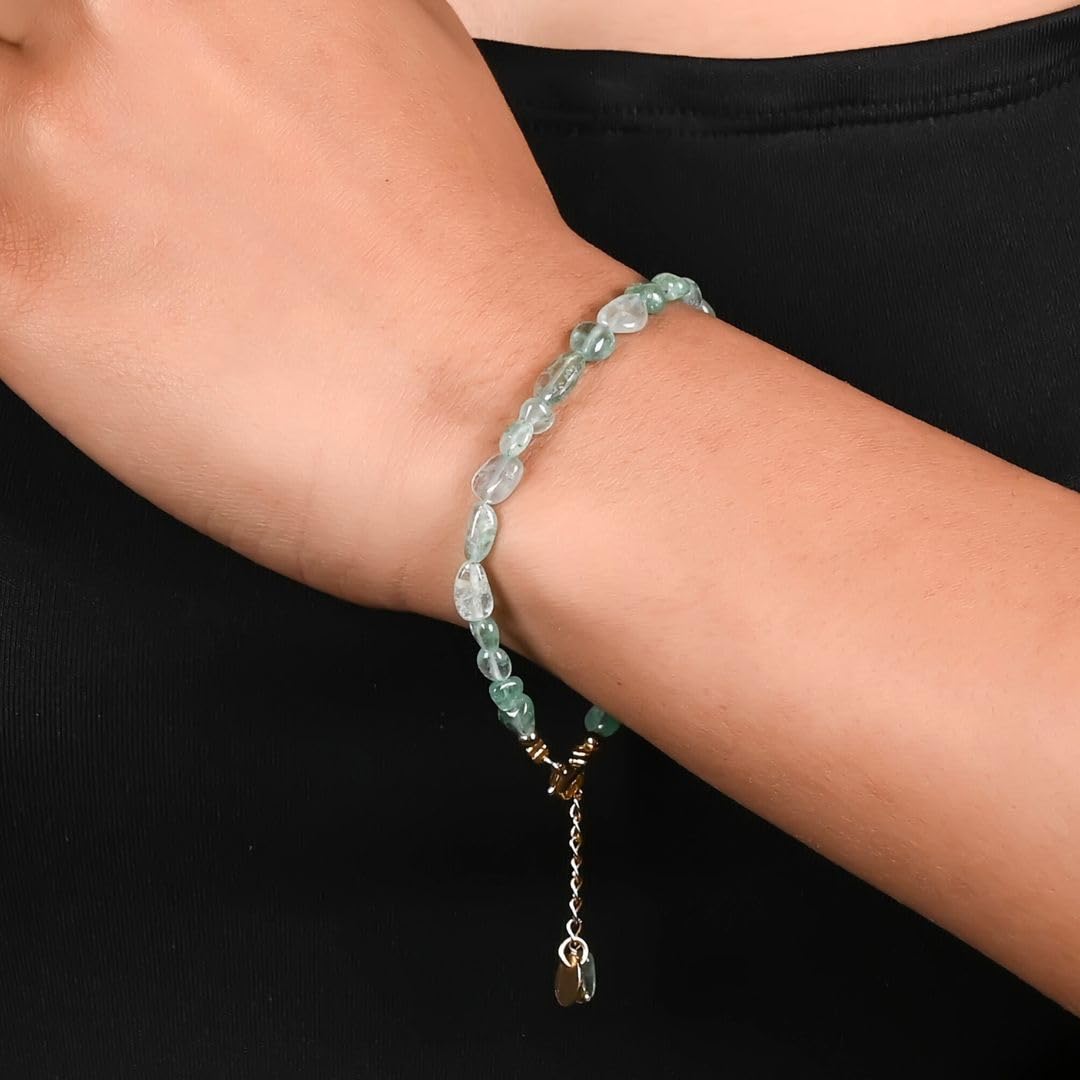 Gempires Labradorite Crystals Beaded Bracelets Multi Gemstone Handmade Jewelry Hypoallergenic 8 Inch Gold Plated Lightweight Western Jewelry