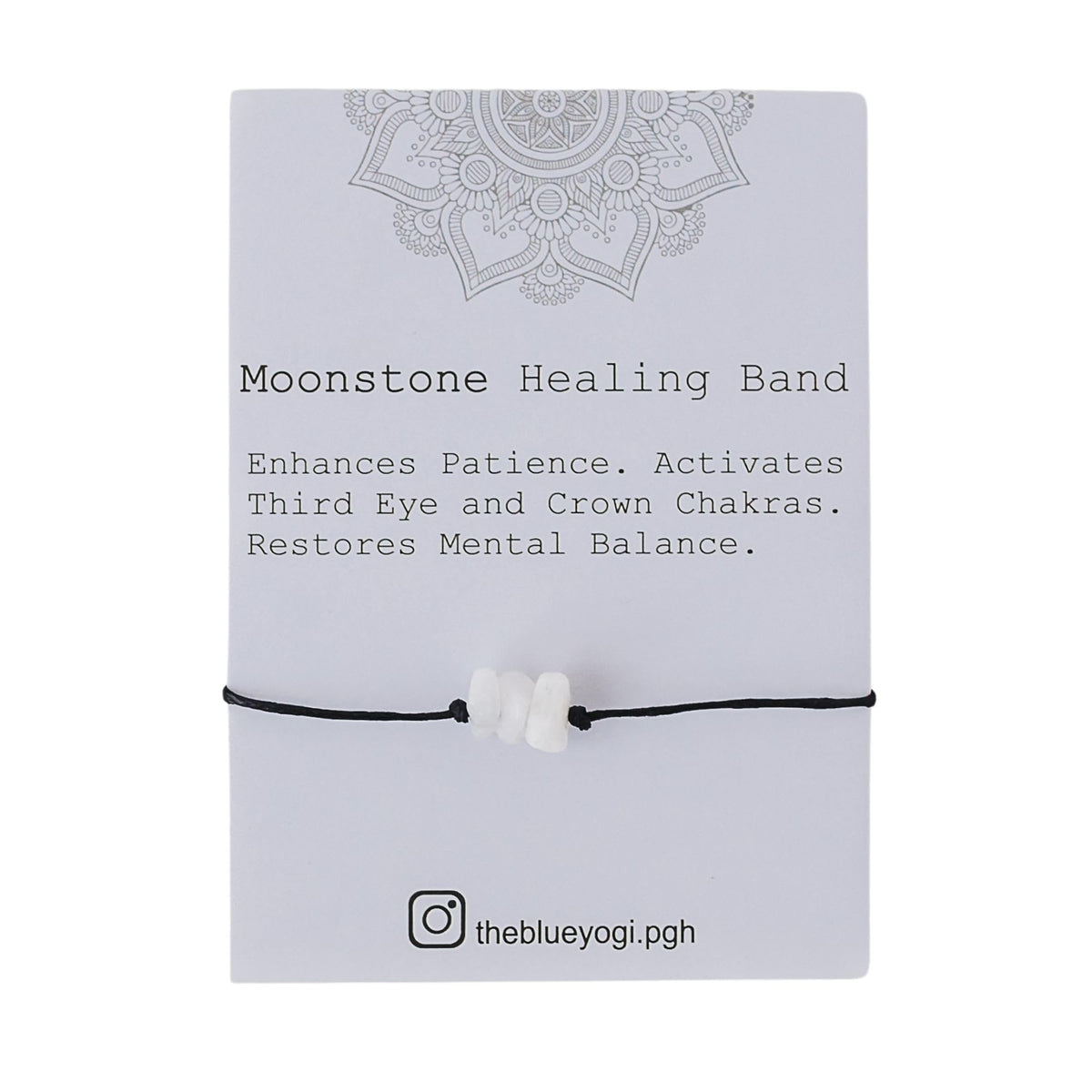 The Blue Yogi Amazonite Healing Bracelet Anklet 2-in-1 Protection Crystal Jewelry Adjustable Tie Closure with Affirmation Card Handmade