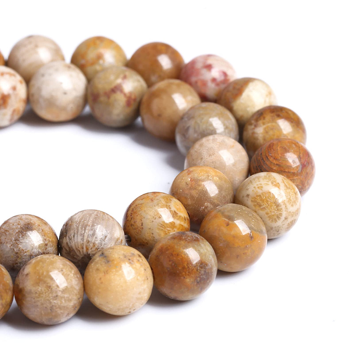 10MM 36PCS Natural Stone Coral Jade Chrysanthemum Beads for Jewelry Making DIY Bracelet