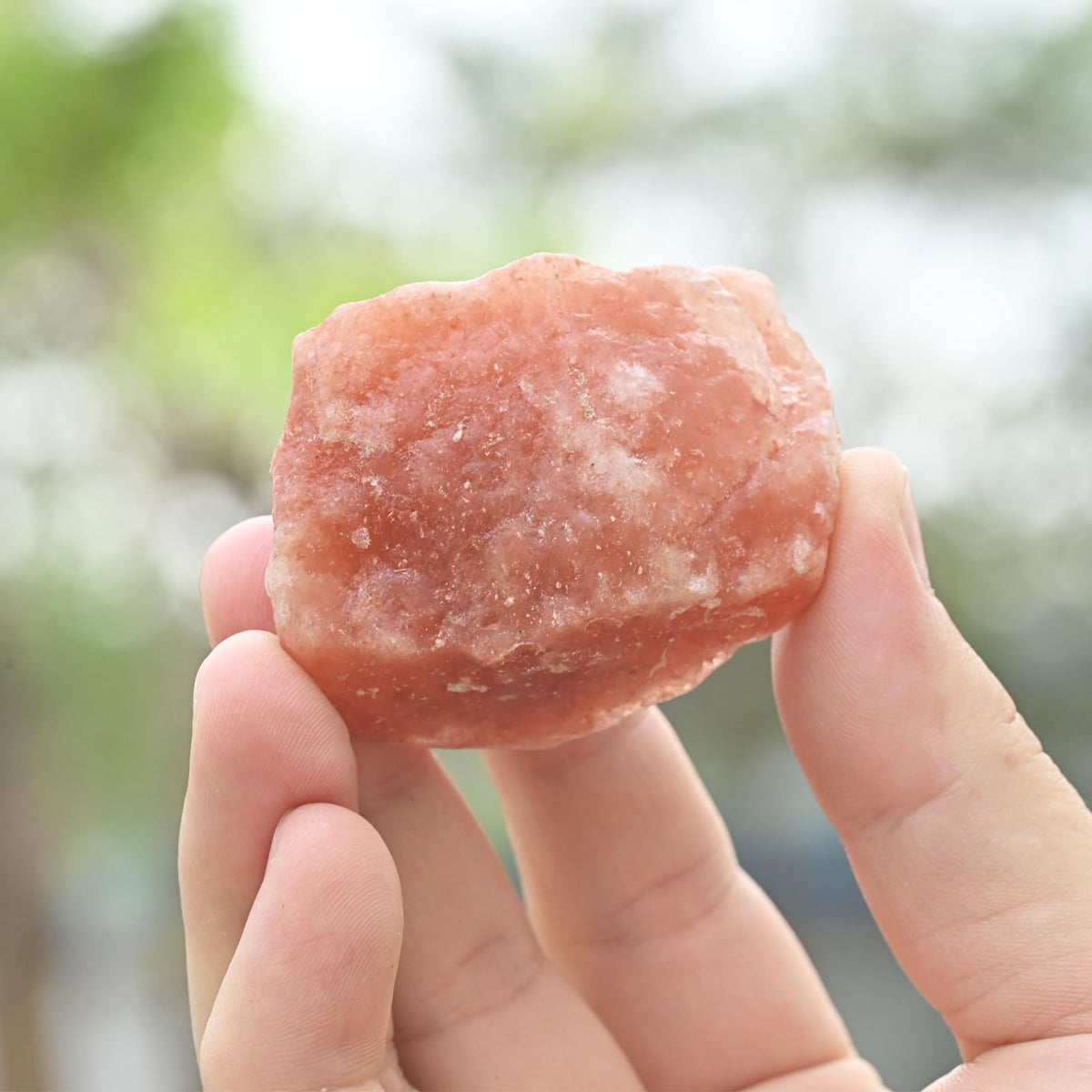 Orange Salt Raw Stones 1PC, Gemstones Raw Stones and Healing Crystals, Hand Carved Natural Pocket Raw Crystals for Decoration Tumbling, Garden, Home Decor(1.18"-1.97")