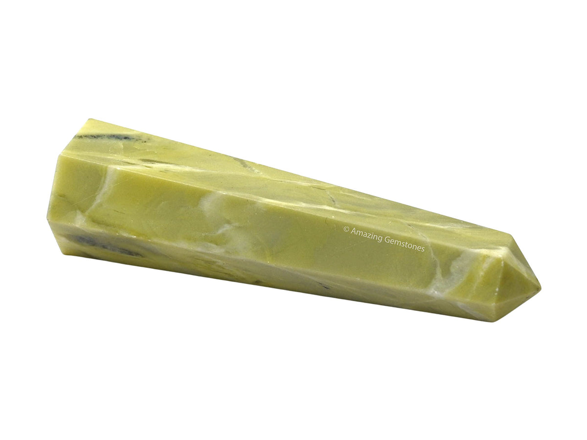 Amazing Gemstone Serpentine Crystal Towers - Natural Healing Crystal Point Obelisk for Reiki Healing and Crystal Grid (3" to 4" INCH)