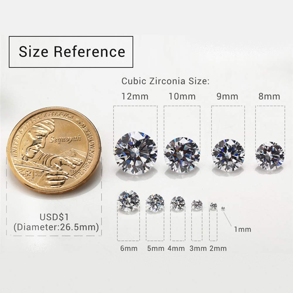 JIANGYUANGEMS 1500pcs 3mm Round Cut 5A Cubic Zirconia Stone Mix 15 Colors Loose CZ Synthetic Gemstone for Jewelry Making 100pcs per color