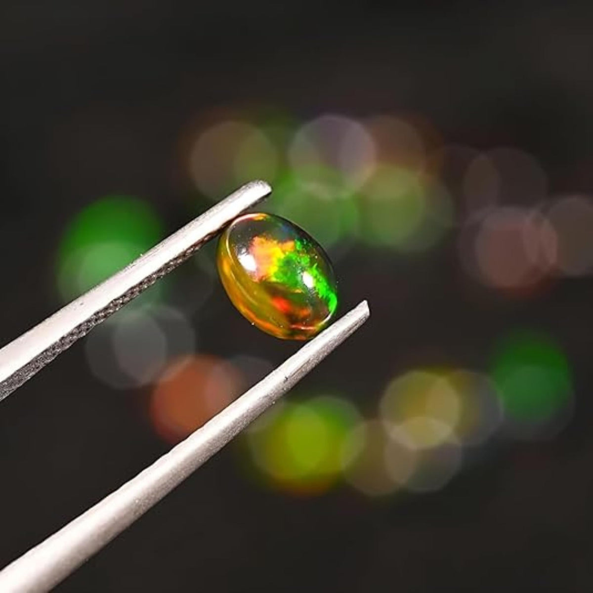Natural AAAA+ Quality Ethiopian Opal Cabochon Lot, Oval Shape, Multi Fire Opal for Jewelry Making (5 pcs Black Opal - 5x7mm)