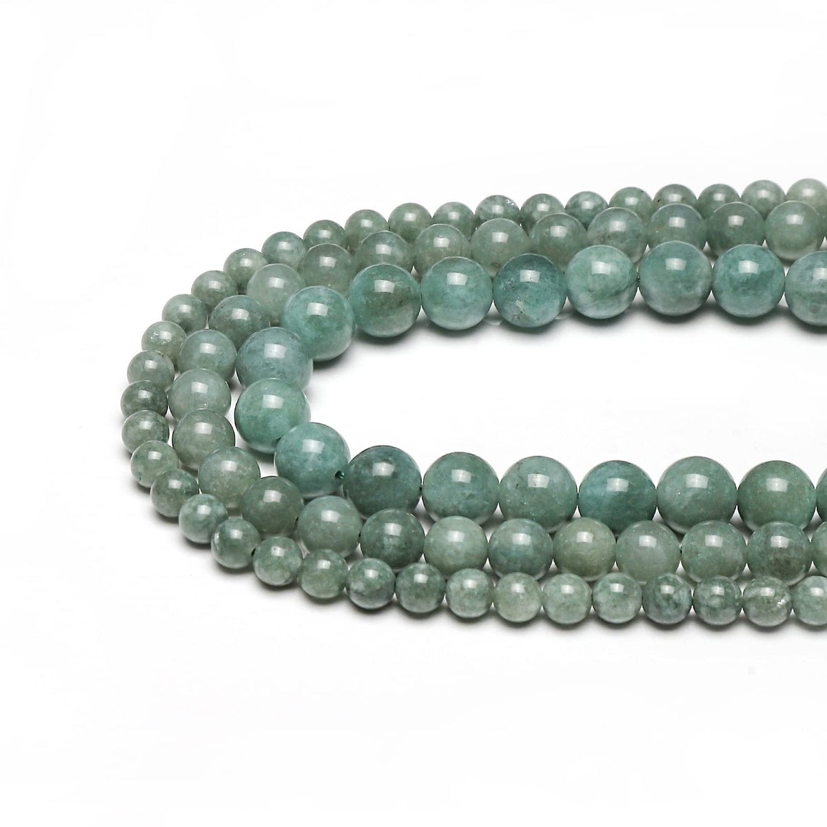 60pcs 6mm Burmese Jade Loose Beads for Jewelry Making, Natural Semi Precious Beads Round Smooth Gemstone Spacer Beads Charms for Necklaces Bracelets