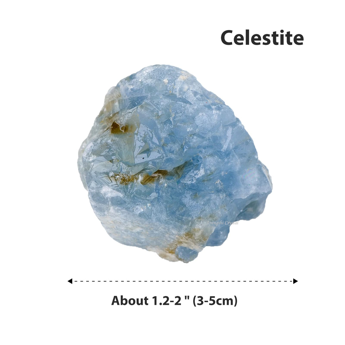 Apengshi Celesite Raw Stones 2PCS Natural Rough Rocks Healing Crystal and Stones DIY Raw Stones Meditation Fountain Garden Home Decor
